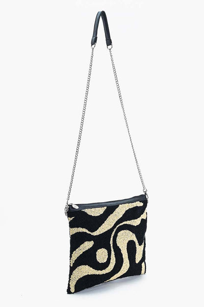 The Soho Inked Tufted Clutch