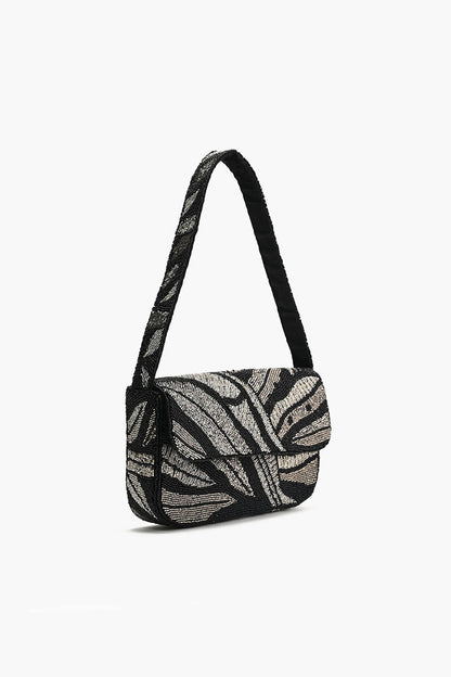 Midnight Silver Swirl Shoulder Bag