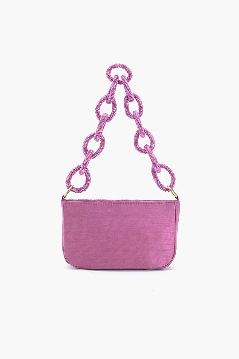 Petal Glimmer Embellished Shoulder Bag