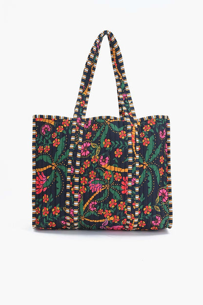 Charming Floral Embroidered Large Tote