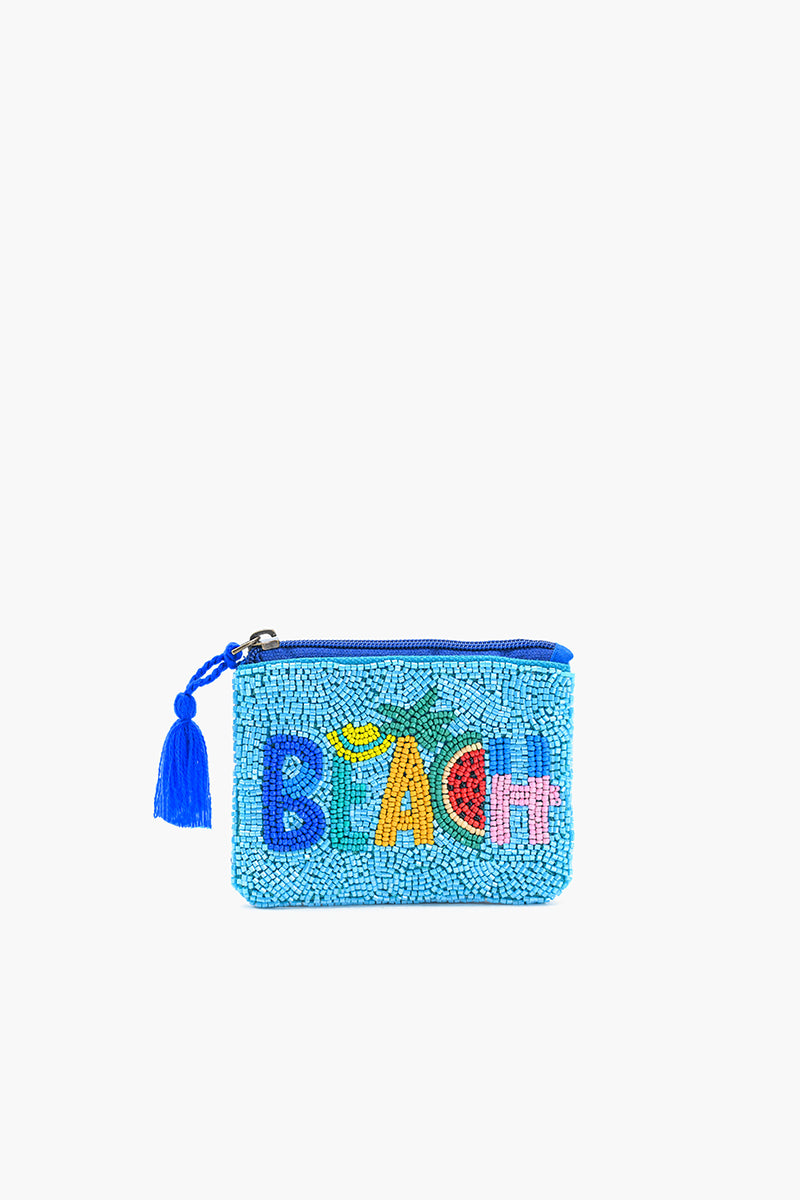 Oceanic Adventure Embellished Mini Pouch-Beach