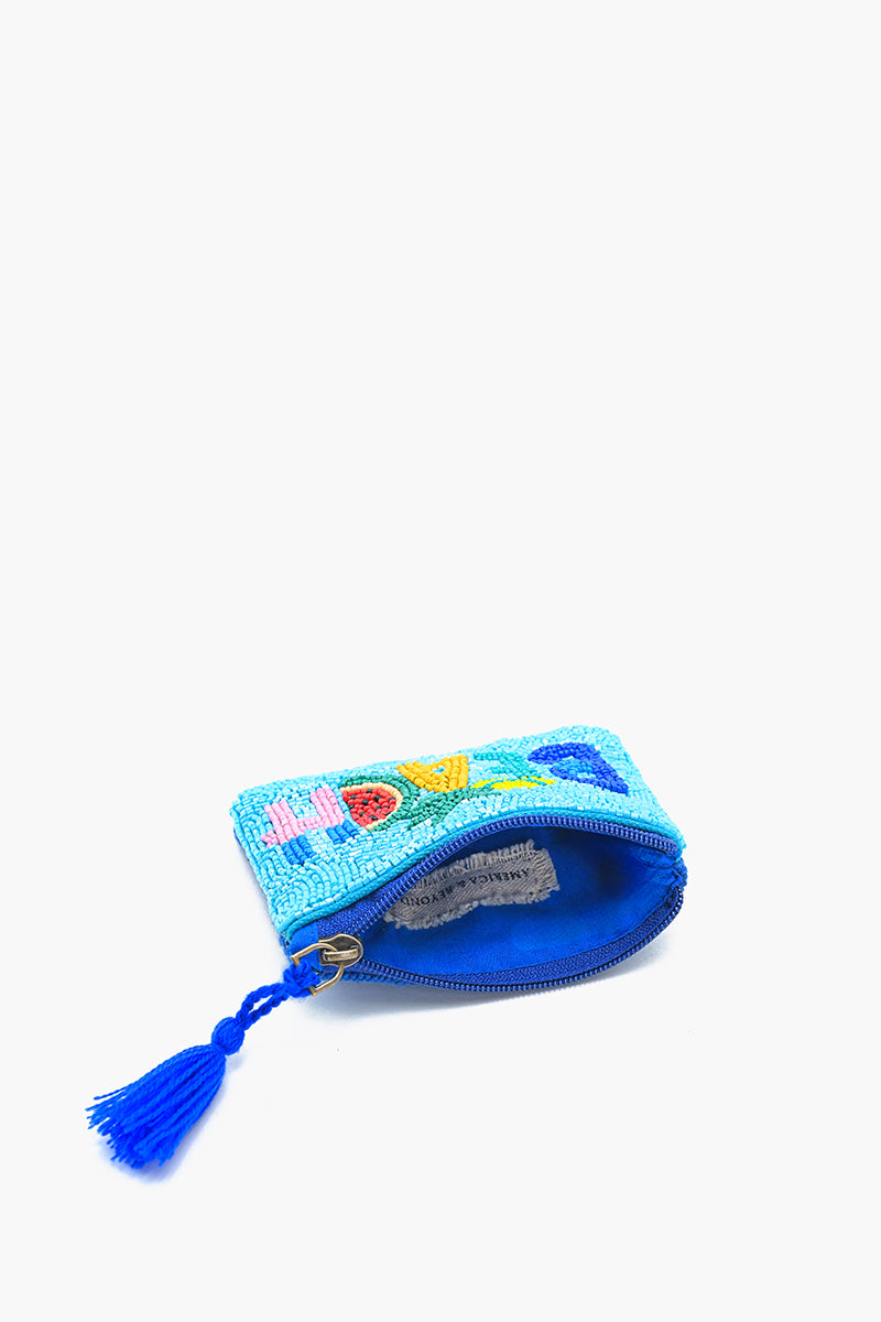 Oceanic Adventure Embellished Mini Pouch-Beach