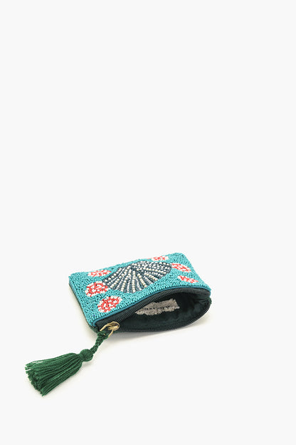 Oceanic Adventure Embellished Mini Pouch-Seashell
