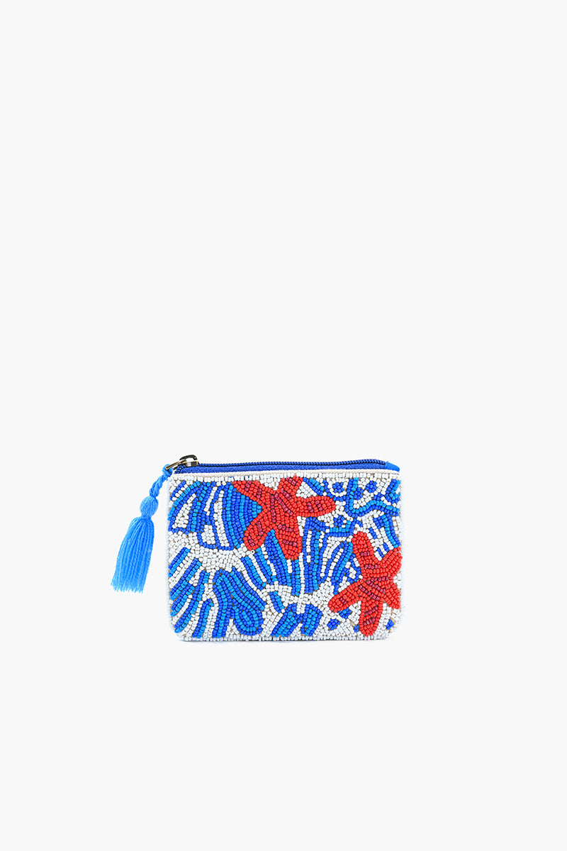 Oceanic Adventure Embellished Mini Pouch-Starfish