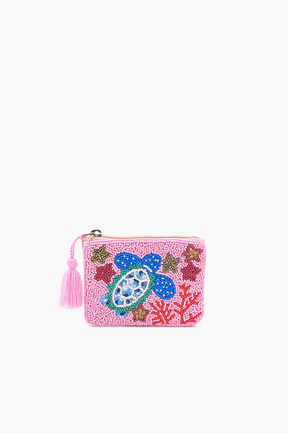 Oceanic Adventure Embellished Mini Pouch-Turtle