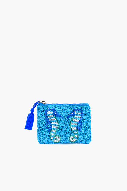 Oceanic Adventure Embellished Mini Pouch-Seahorse