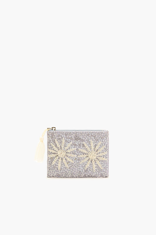 Ivory Petal Frostwork Mini Pouch