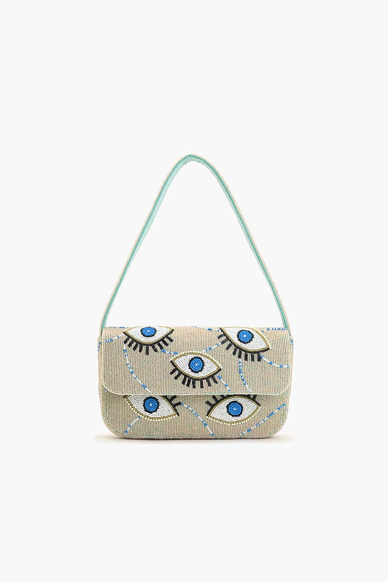 Celestial Evil Eye Embellished Shoulder Bag