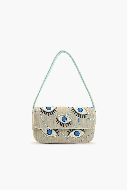 Celestial Evil Eye Embellished Shoulder Bag