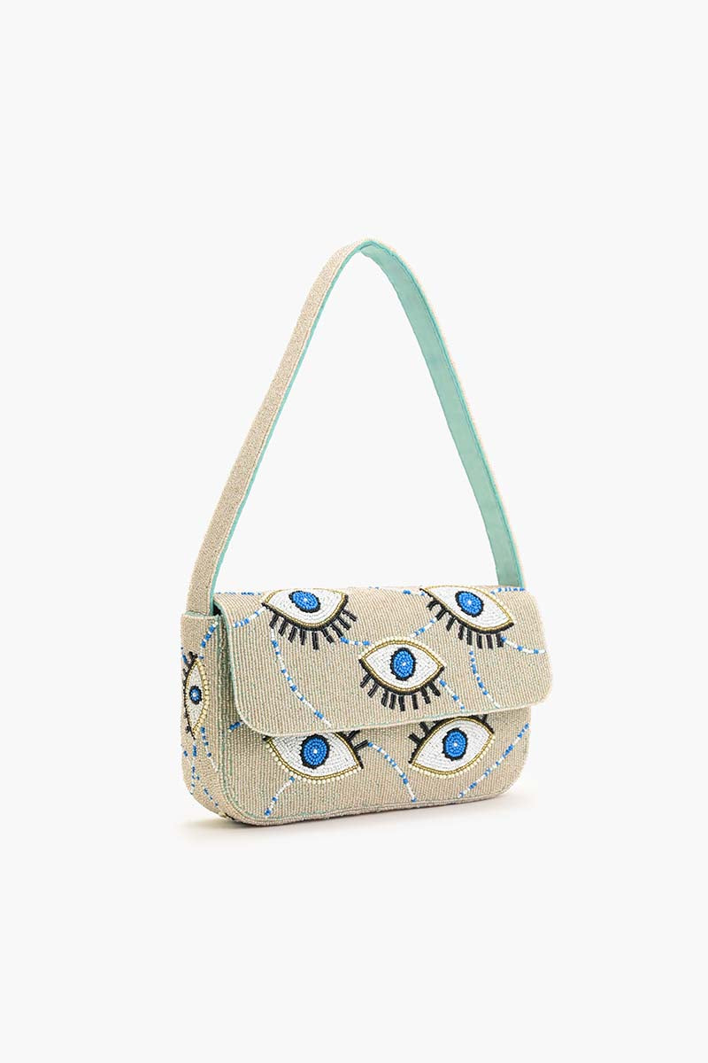 Celestial Evil Eye Embellished Shoulder Bag