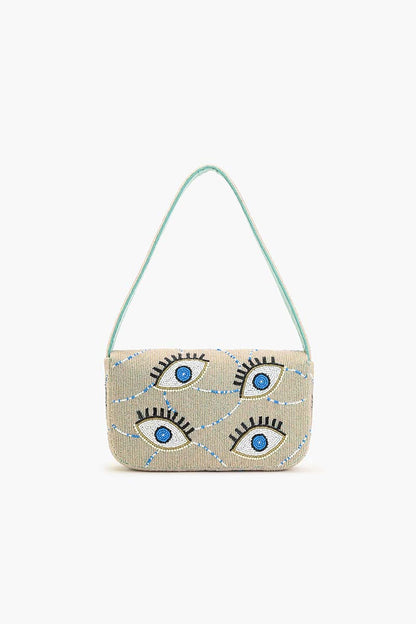 Celestial Evil Eye Embellished Shoulder Bag