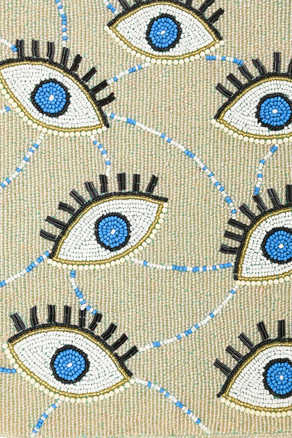 Celestial Evil Eye Embellished Shoulder Bag