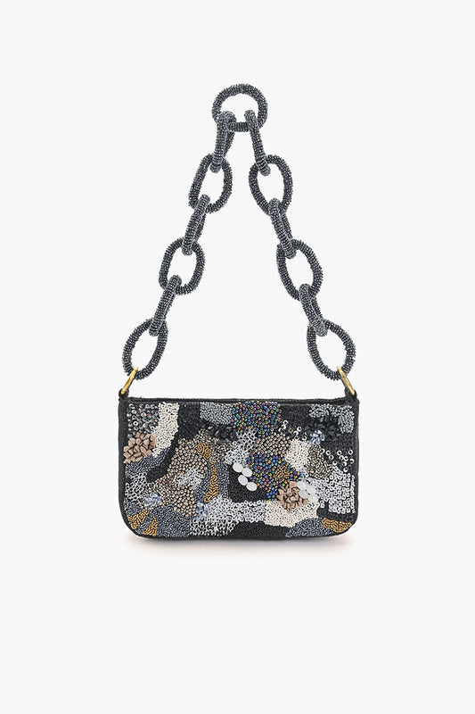 Dark Knight Dazzle Beaded Shoulder Bag