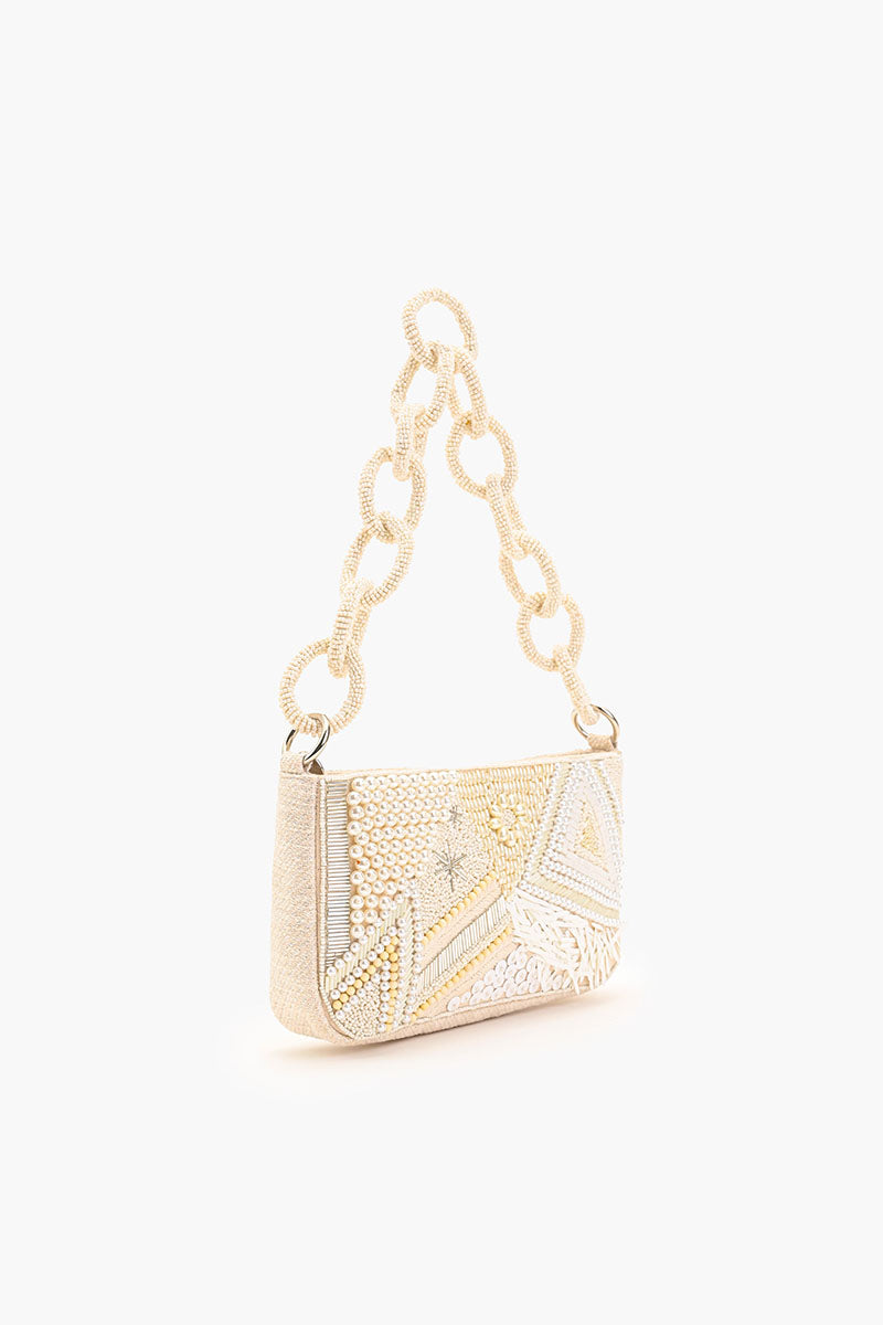 Shimmering Sands Embellished Shoulder Bag