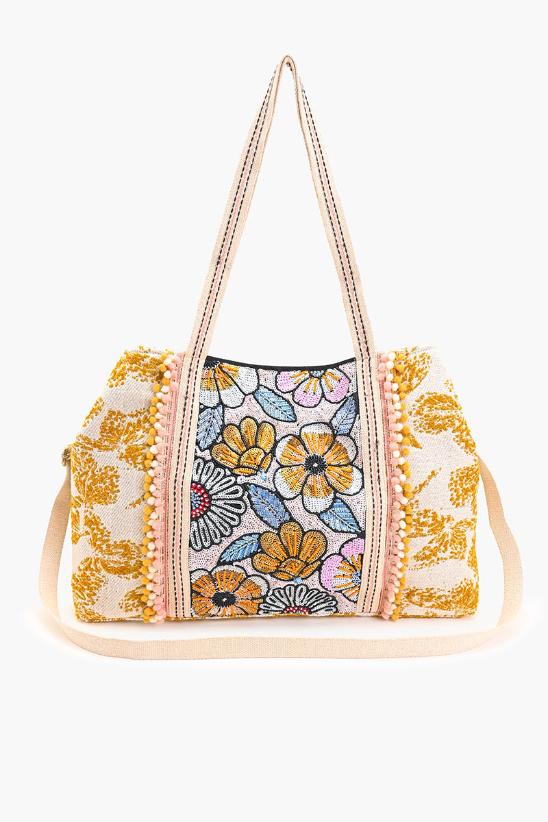 Daisy Daydream Embellished Tote