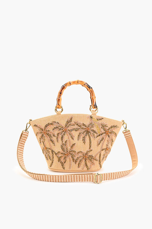 Palm Dunes Embellished Mini Tote