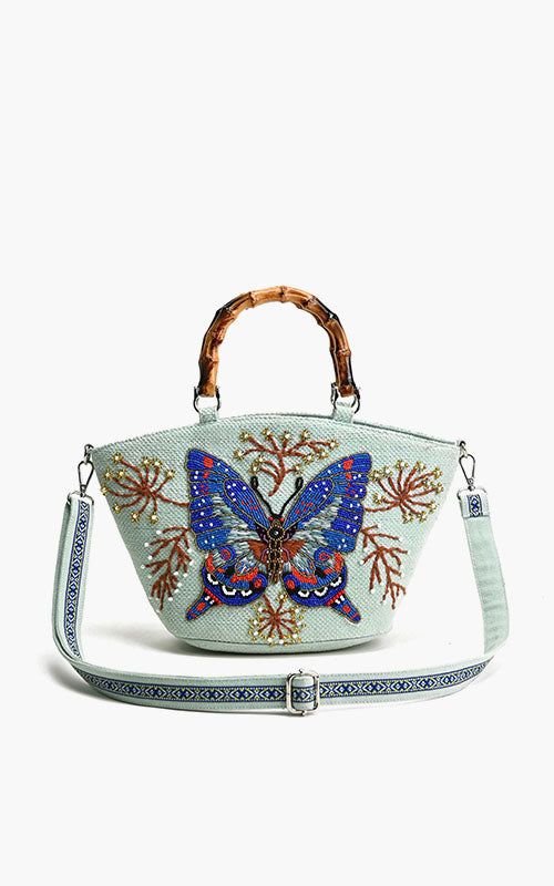 Periwinkle Blue Butterfly Mini Tote