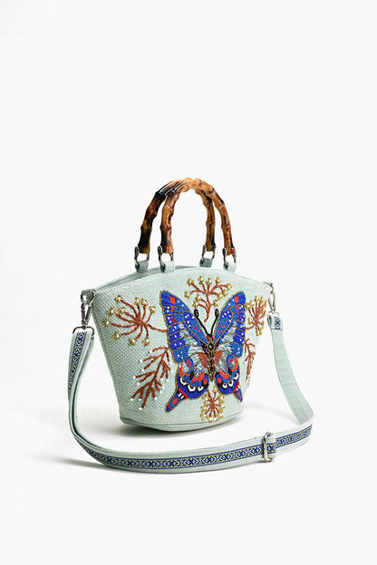 Periwinkle Blue Butterfly Mini Tote