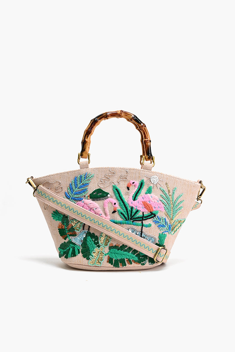 Tropical Pink Flamingo Mini Tote