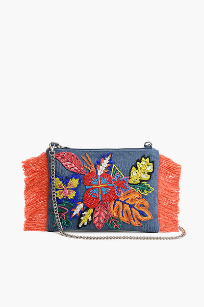 Rainbow Flutterby Foliage Clutch