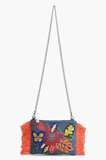 Rainbow Flutterby Foliage Clutch