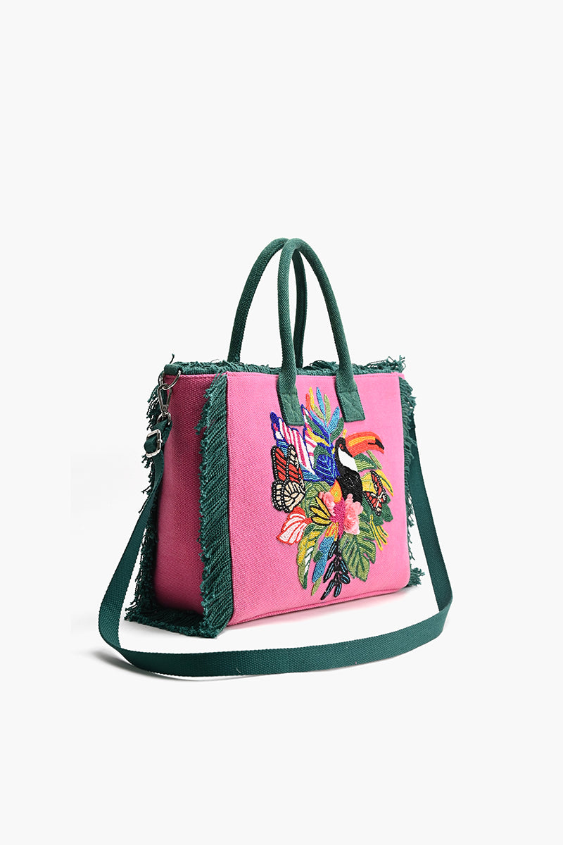 Pink Flutter Oasis Tote