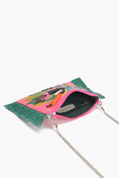 Pink Flutter Oasis Clutch Bag