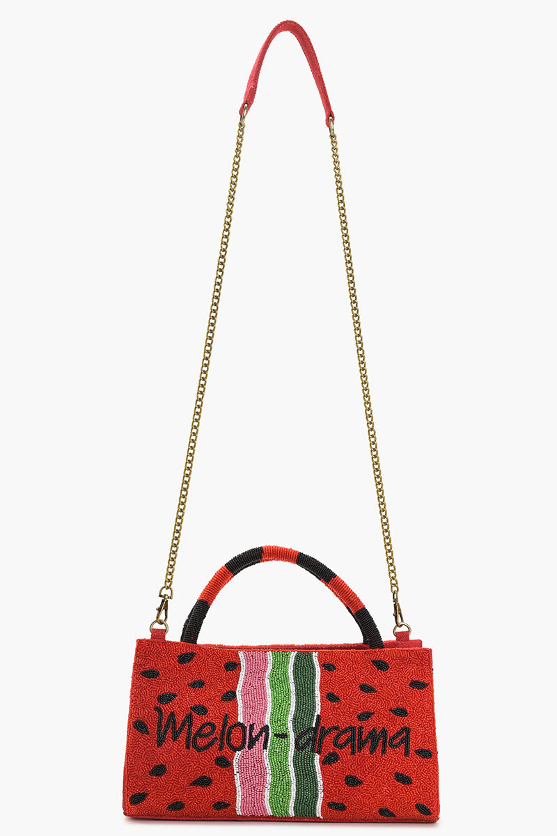 Melon Drama Beaded Handbag