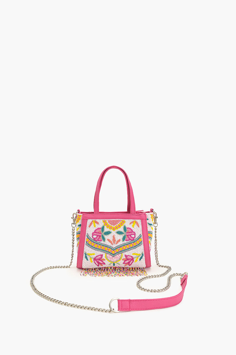 Allie Rose Beaded Top Handle Bag