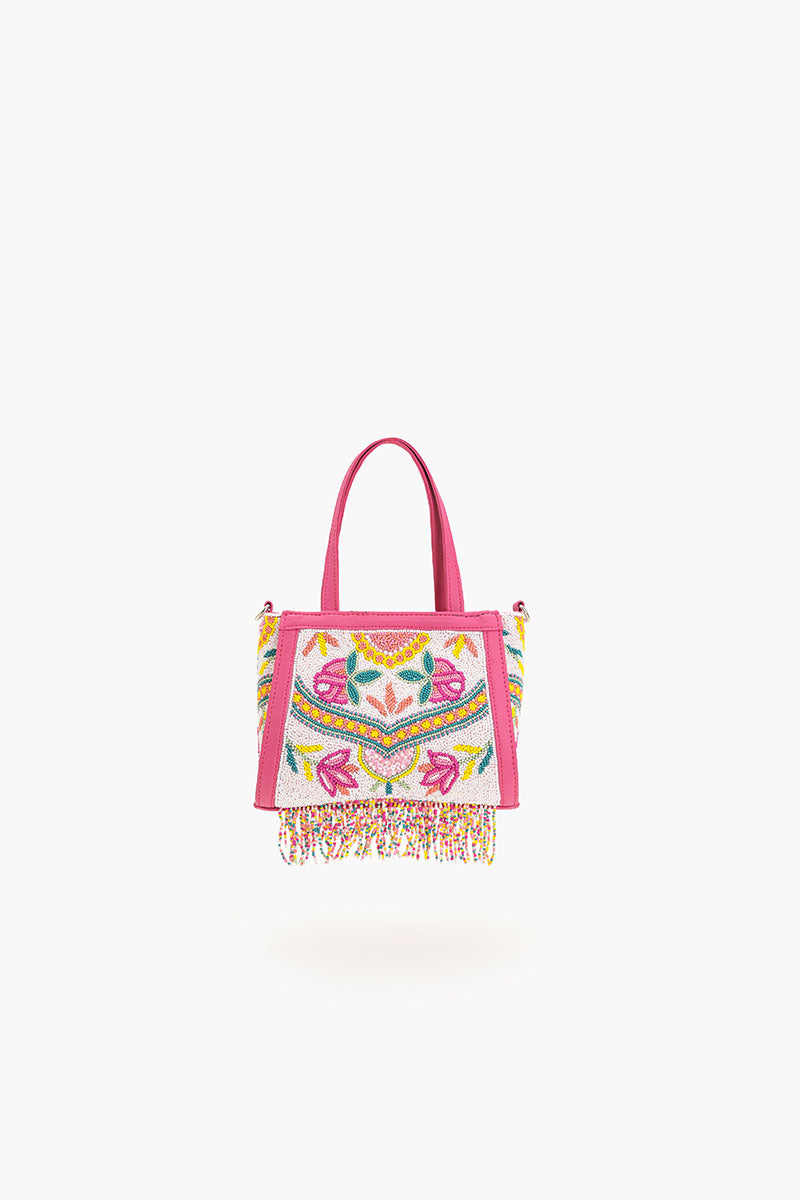 Allie Rose Beaded Top Handle Bag