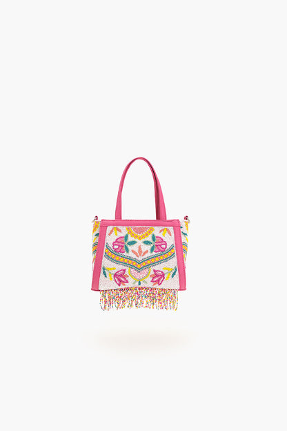 Allie Rose Beaded Top Handle Bag