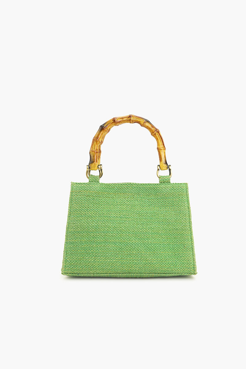 Rainforest Beaded Top Handle Bag