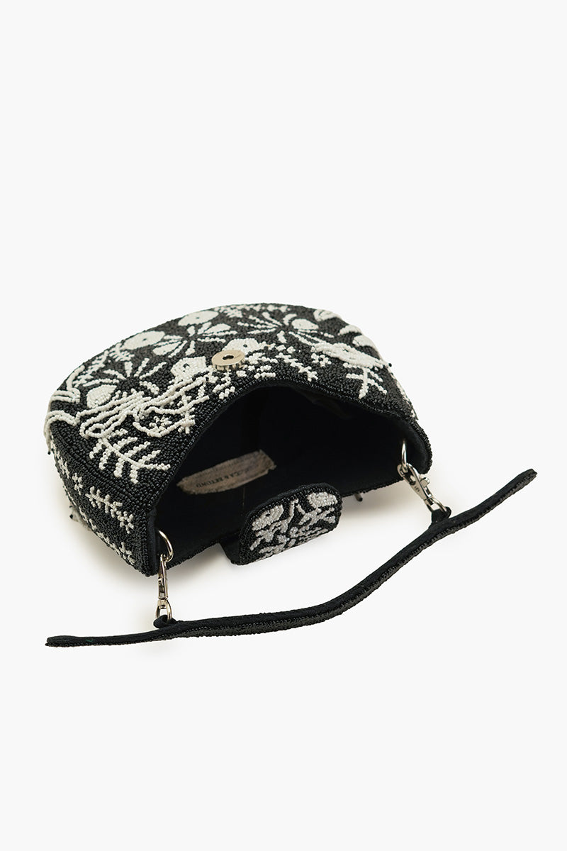 Night fall beaded handheld Bag