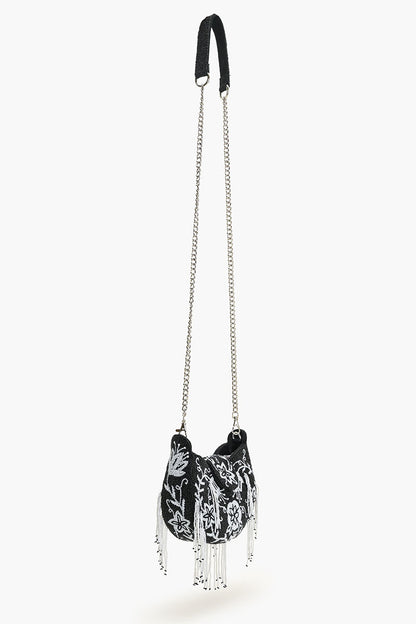 Night fall beaded handheld Bag