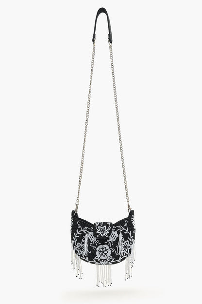 Night fall beaded handheld Bag