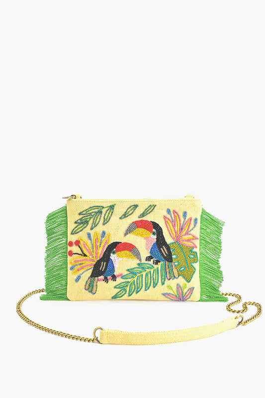 Tropical Toucan Fringe Cross Body