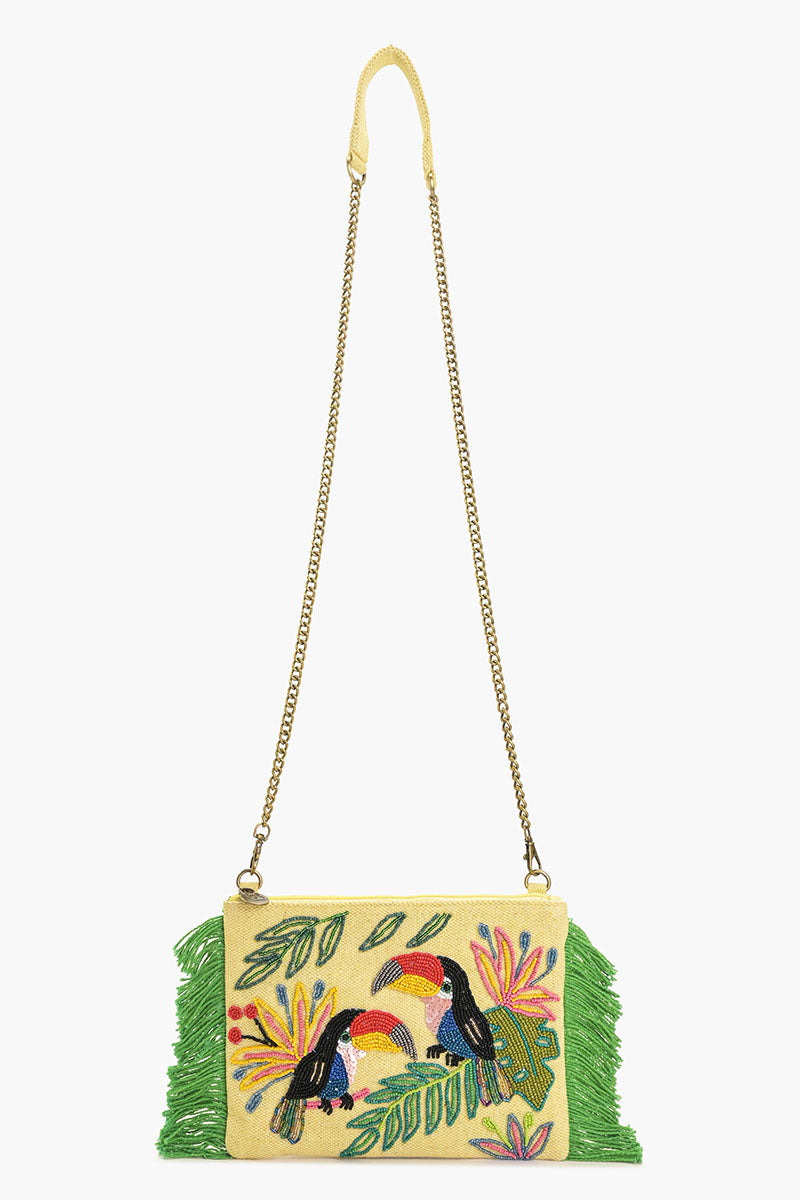 Tropical Toucan Fringe Cross Body