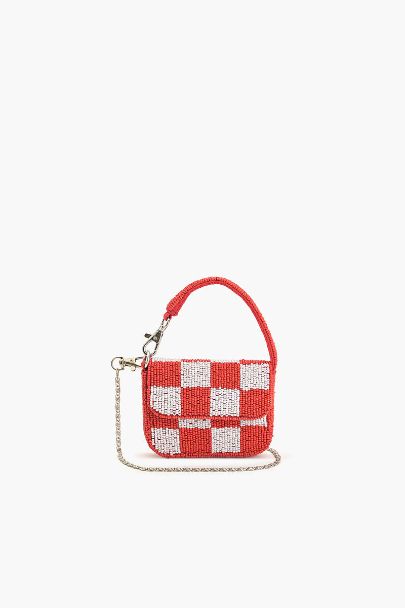 Vermillion Chequred Mini Bag