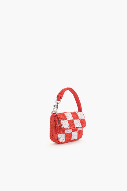 Vermillion Chequred Mini Bag