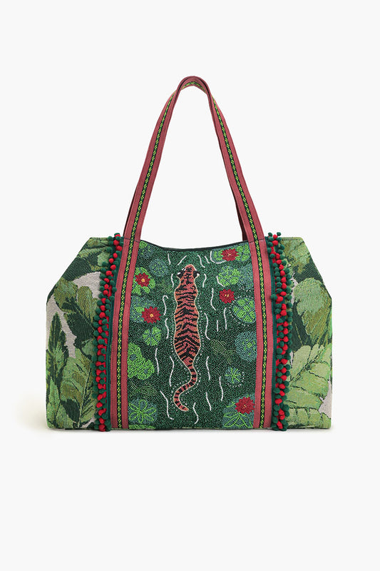 Into The Wild Beaded Tote