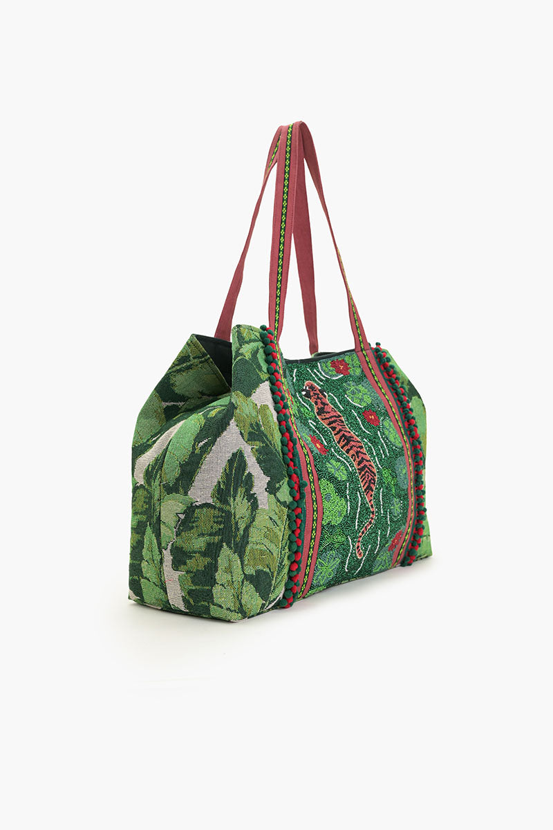 Into The Wild Beaded Tote