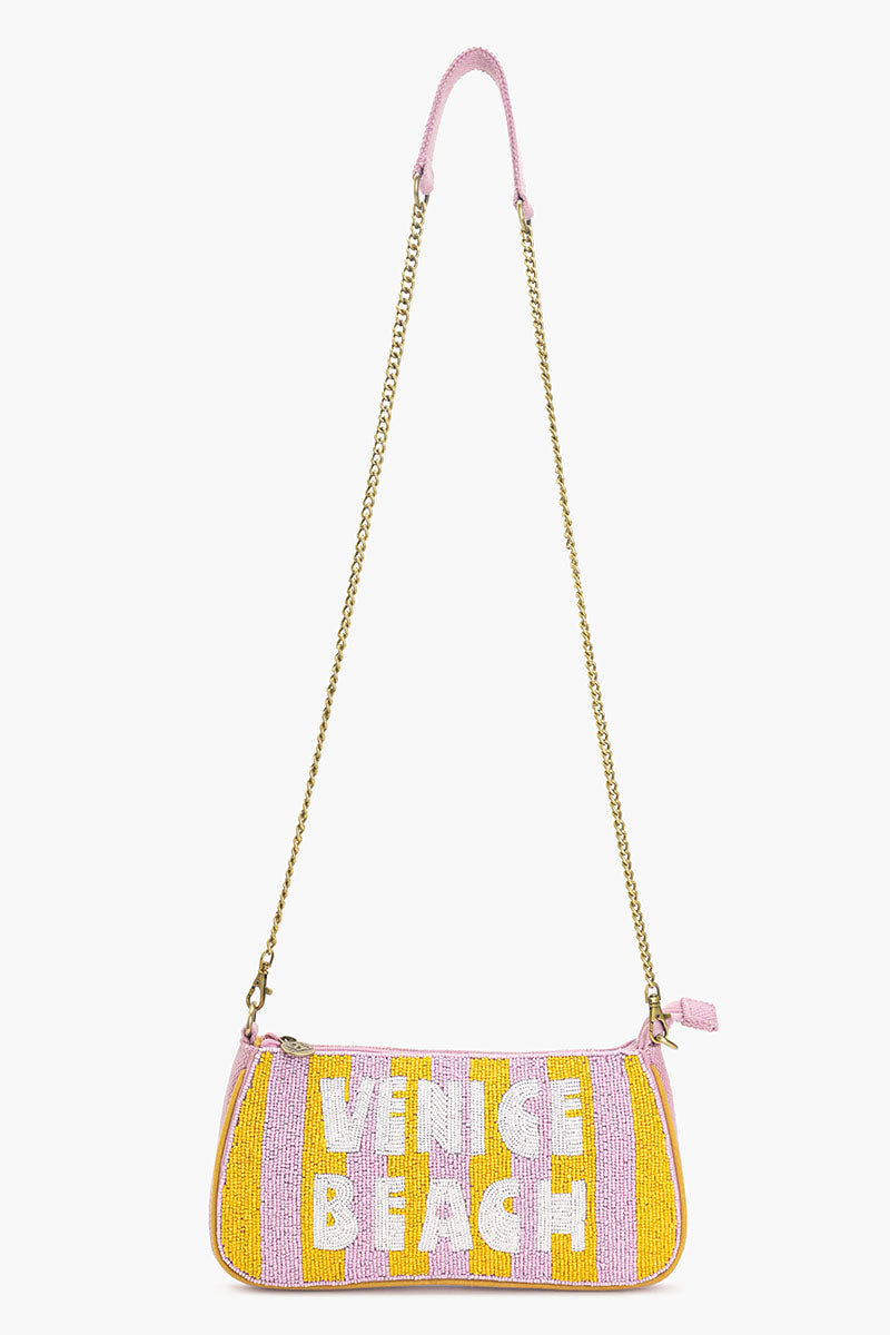 Venice Beach Beaded Baguette Bag