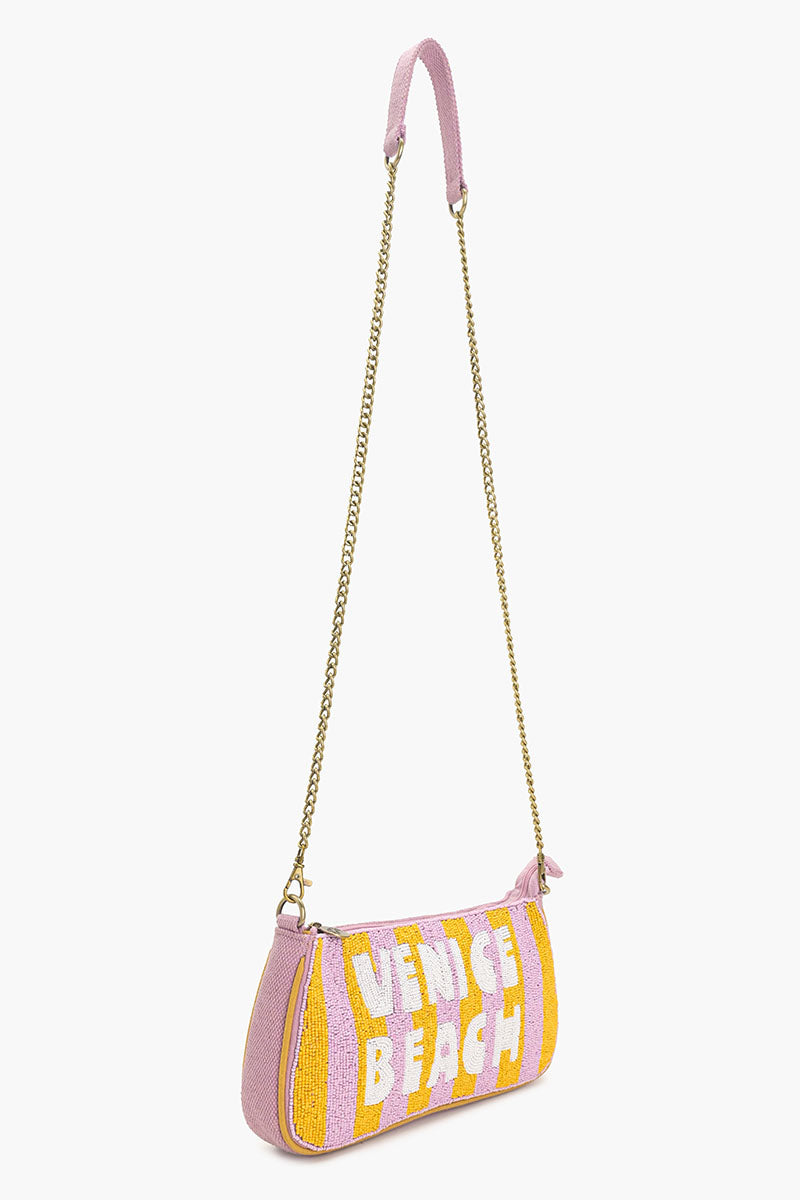 Venice Beach Beaded Baguette Bag