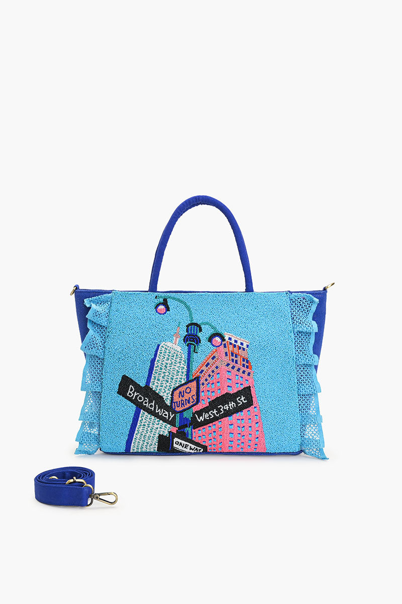 Broadway Nights Beaded Beach Bag