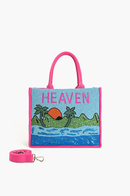 Beach Heaven Beaded Tote