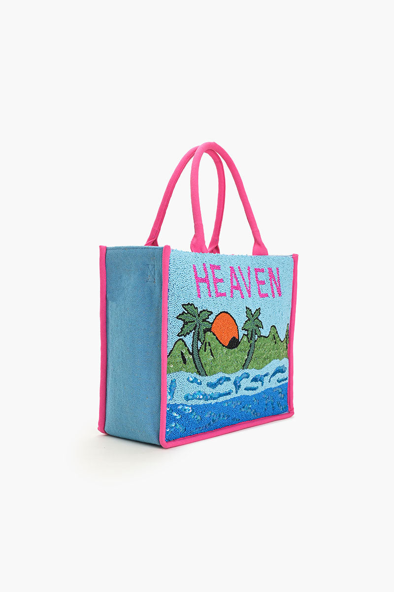 Beach Heaven Beaded Tote