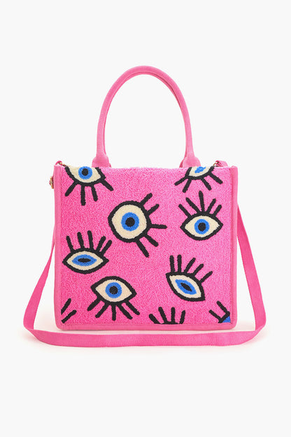 Whimsical Wonder Eye Pink Tote