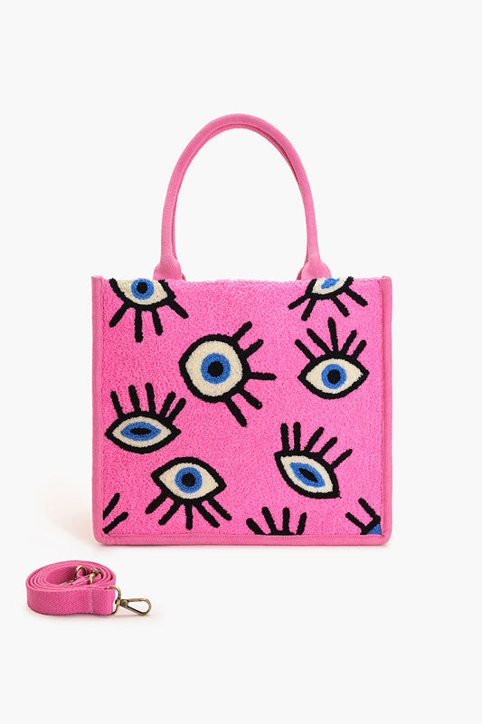 Whimsical Wonder Eye Pink Tote