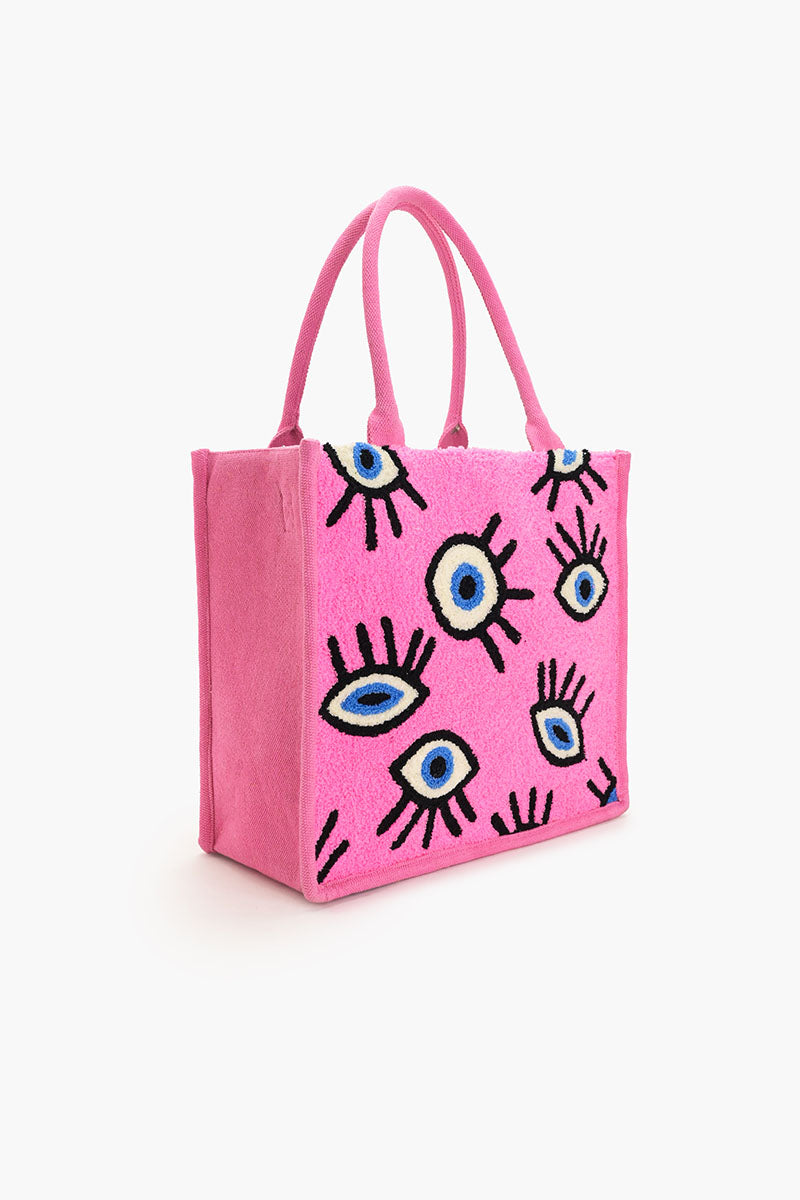 Whimsical Wonder Eye Pink Tote