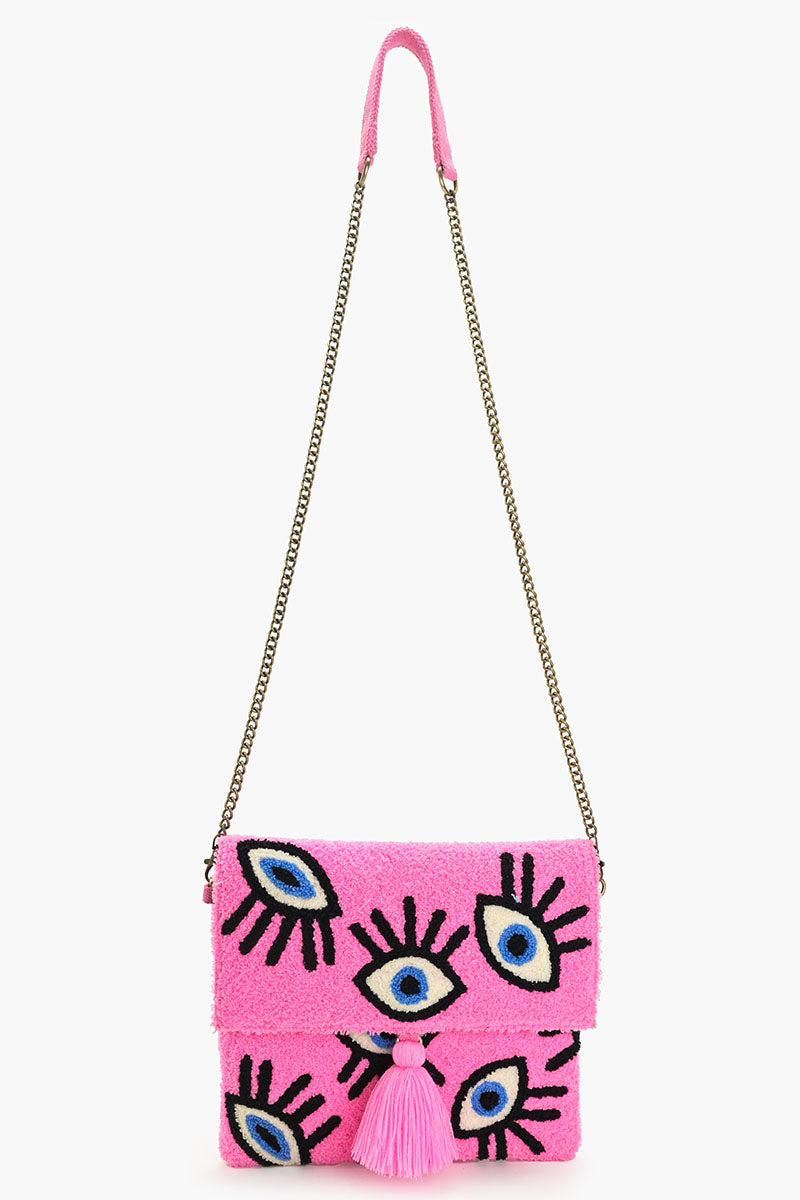 Whimsical Wonder Eye Pink Clutch